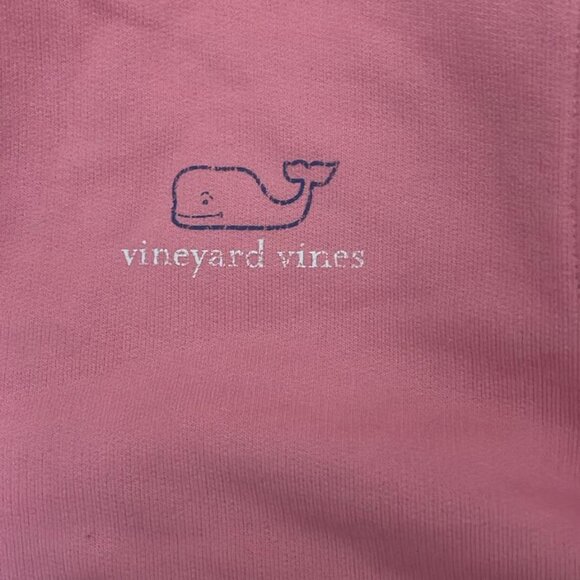 Vineyard Vines Girls' Pink Quarter-Zip Pullover - Size 14 - Picture 4 of 6